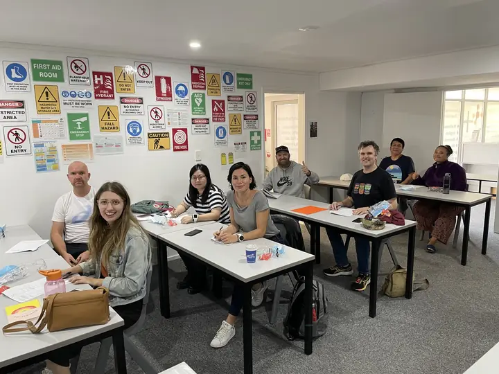 Upskill Institute students on a training day