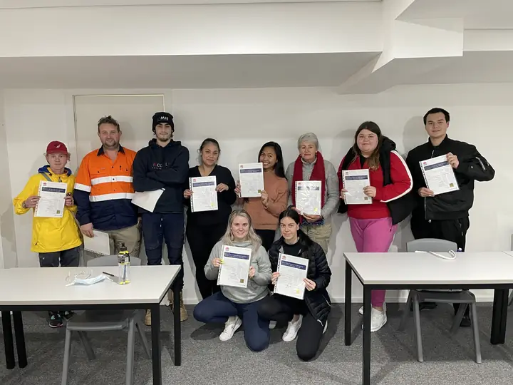 Upskill Institute students on a training day