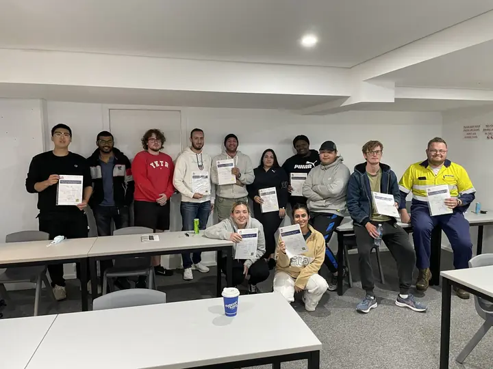Upskill Institute students on a training day